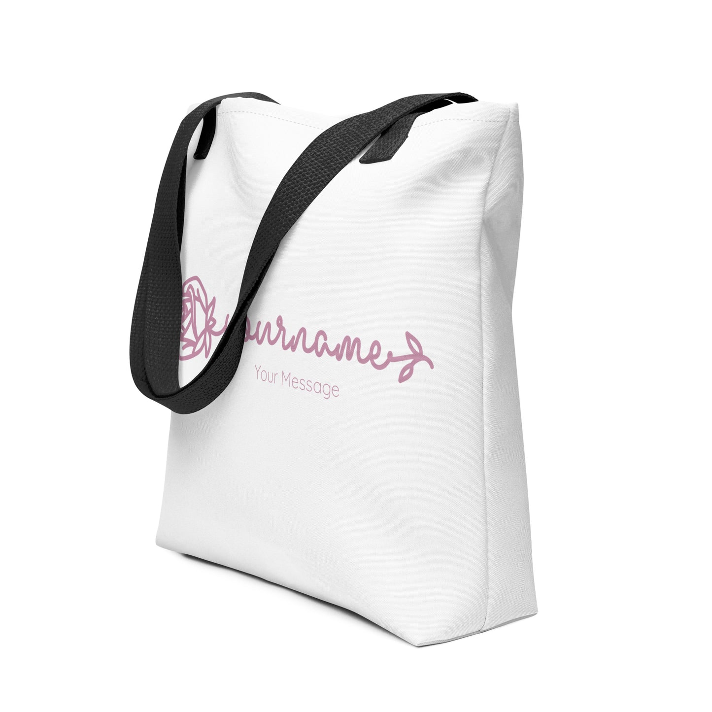 Rose Personalized Tote Bag