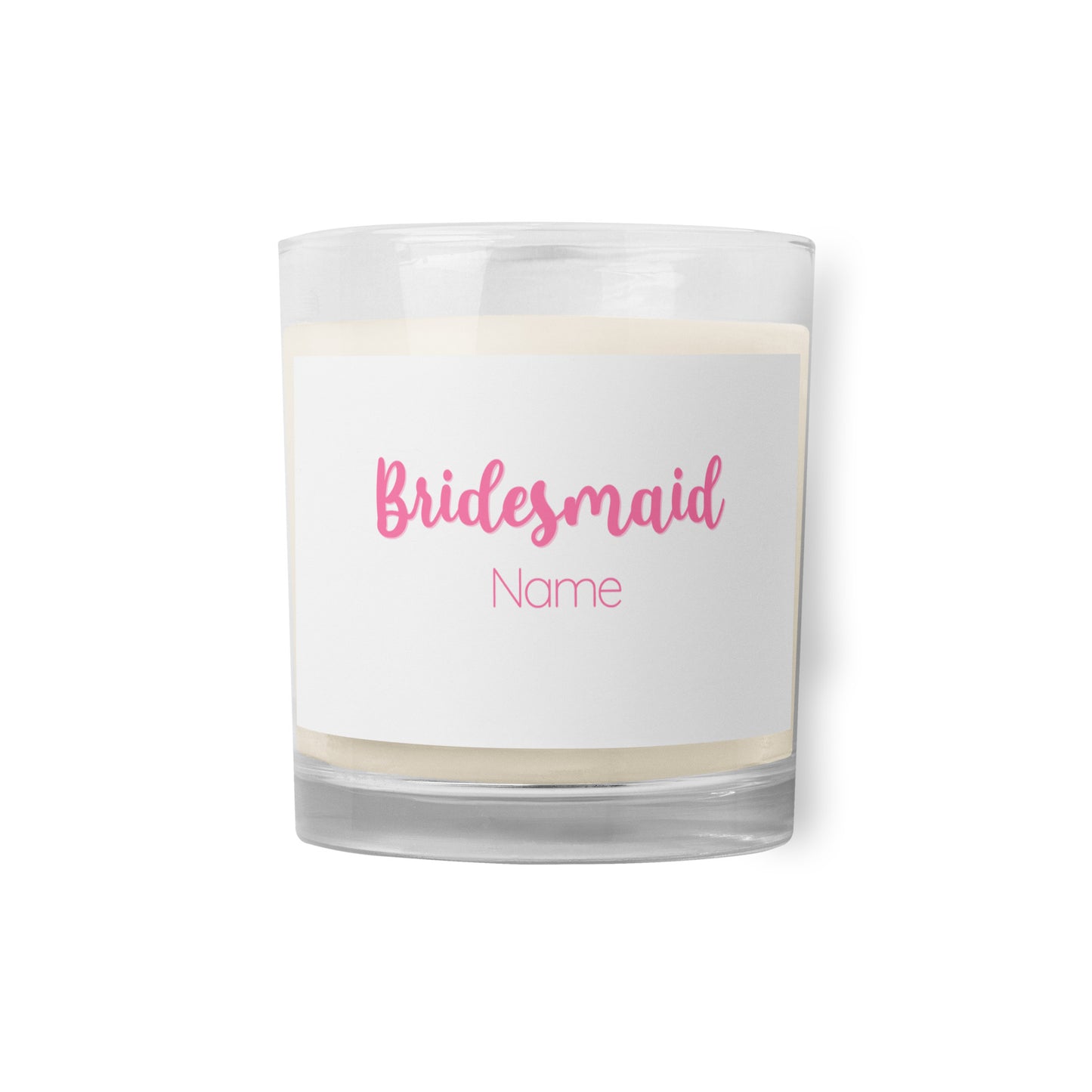 Bridesmaid Personalized Glass Jar Candle