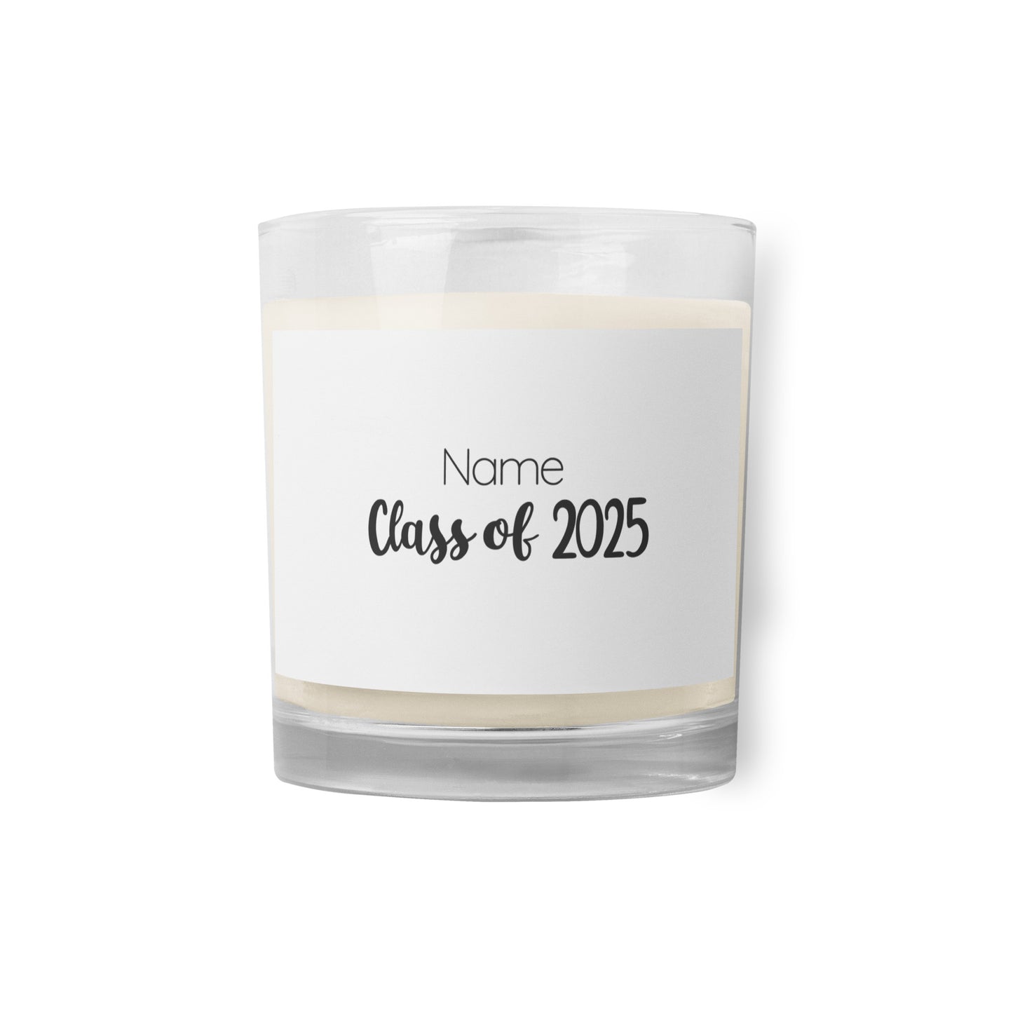 Class of 2025 Personalized Glass Jar Candle