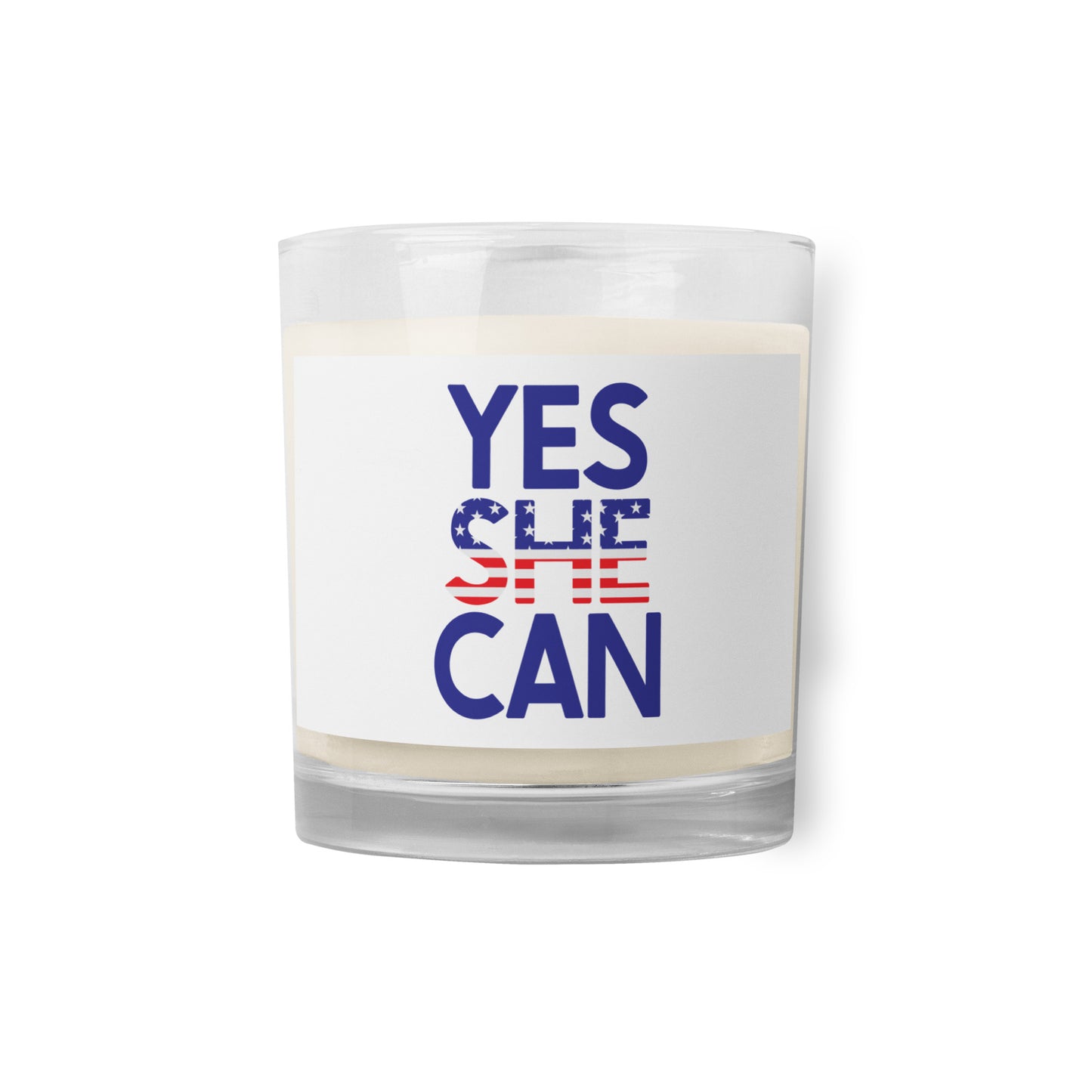 Yes She Can Glass Jar Candle