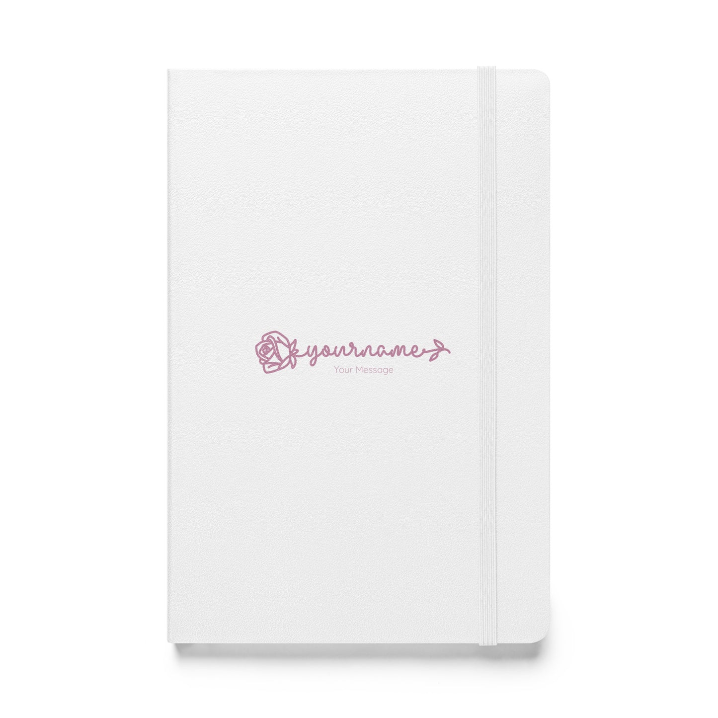 Rose Personalized Hardcover Bound Notebook