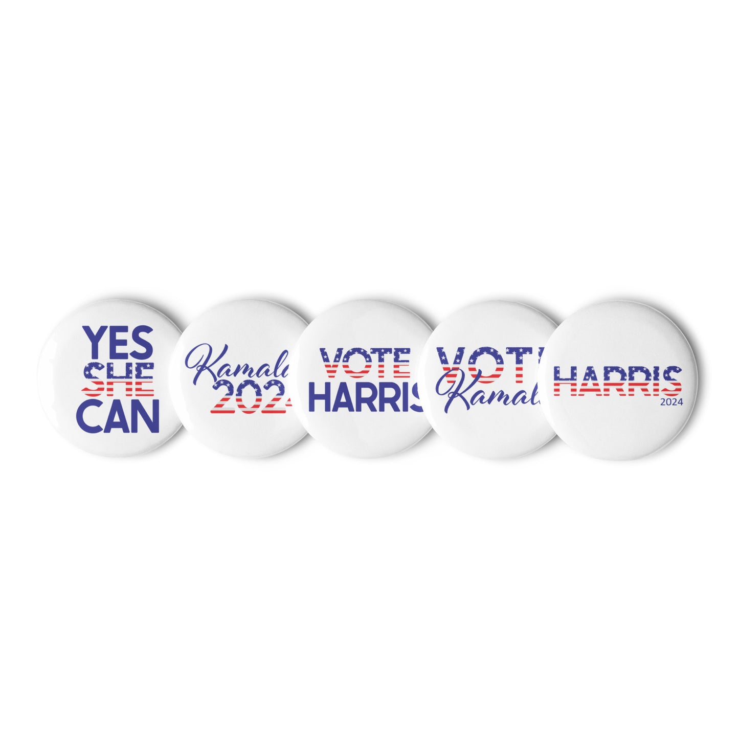 Vote Kamala Harris Set of Pin Buttons