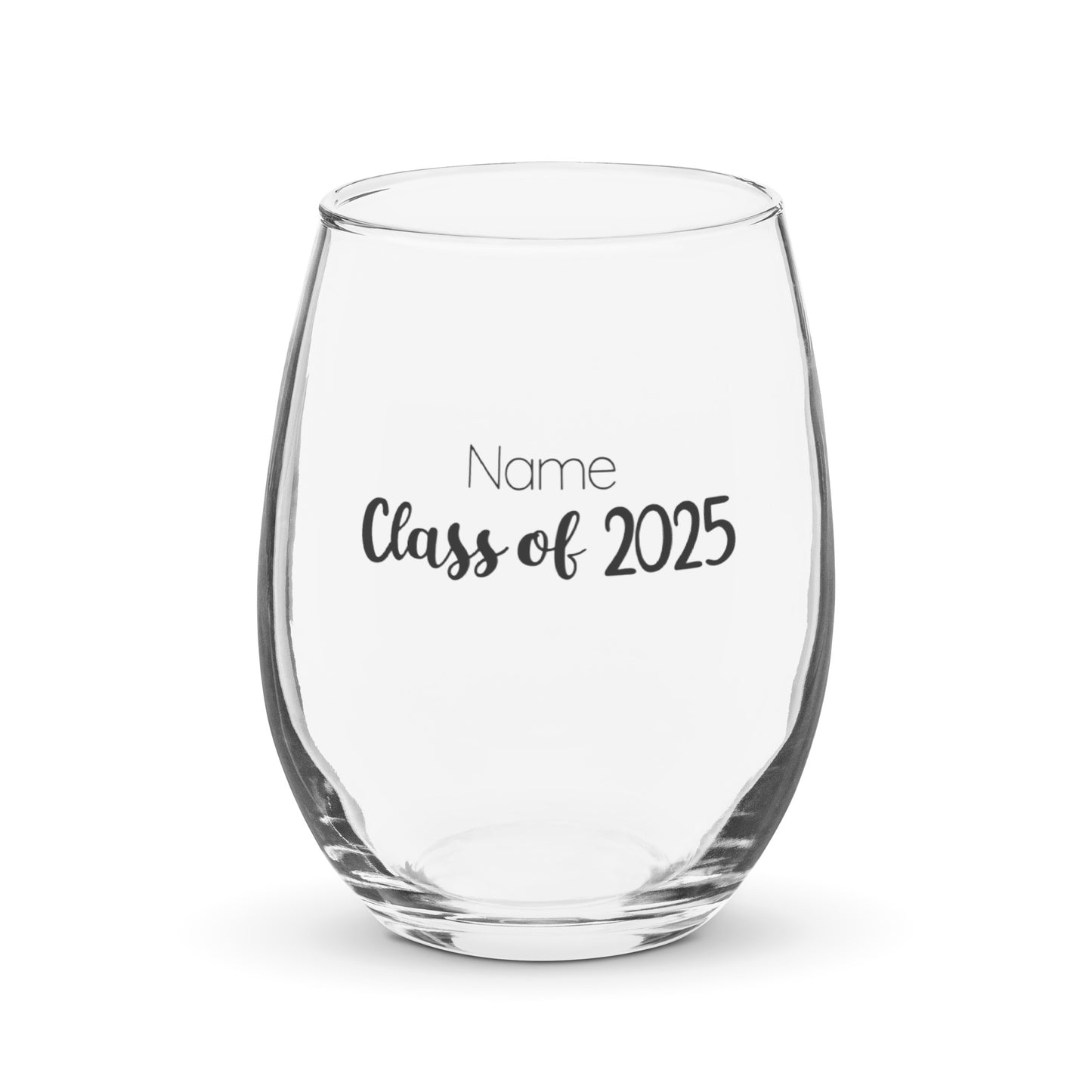 Class of 2025 Personalized Stemless Wine Glass