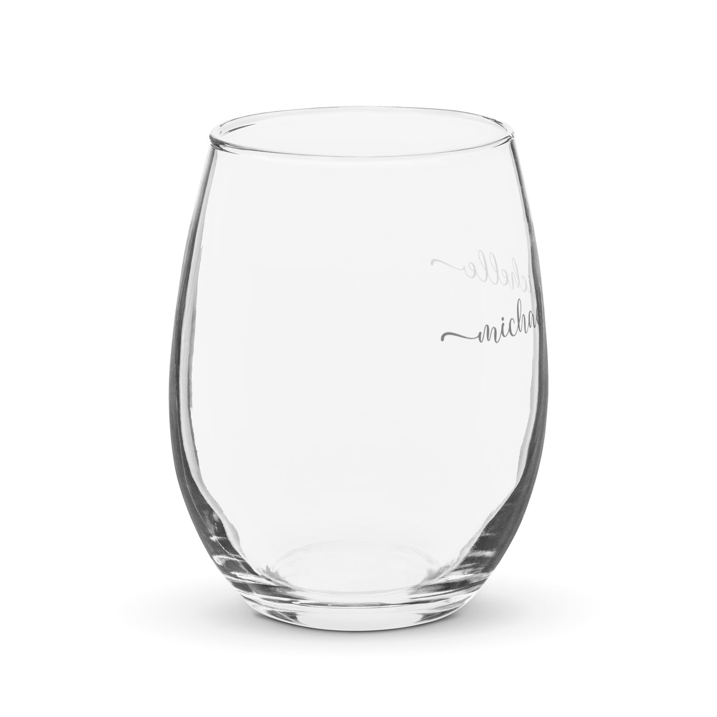 Bridal Heart Personalized Stemless Wine Glass