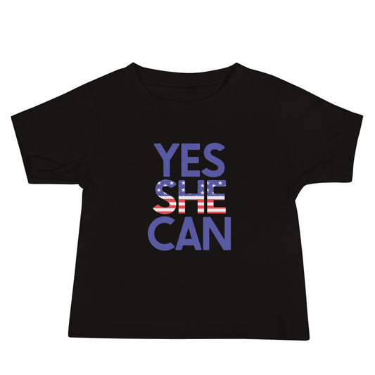 Yes She Can Baby Jersey Short Sleeve Tee