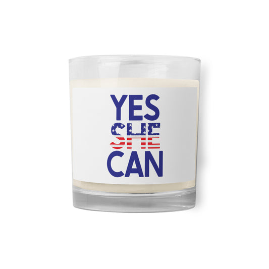 Yes She Can Glass Jar Candle