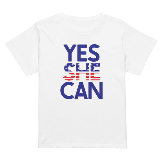 Yes She Can Women’s High-Waisted T-Shirt